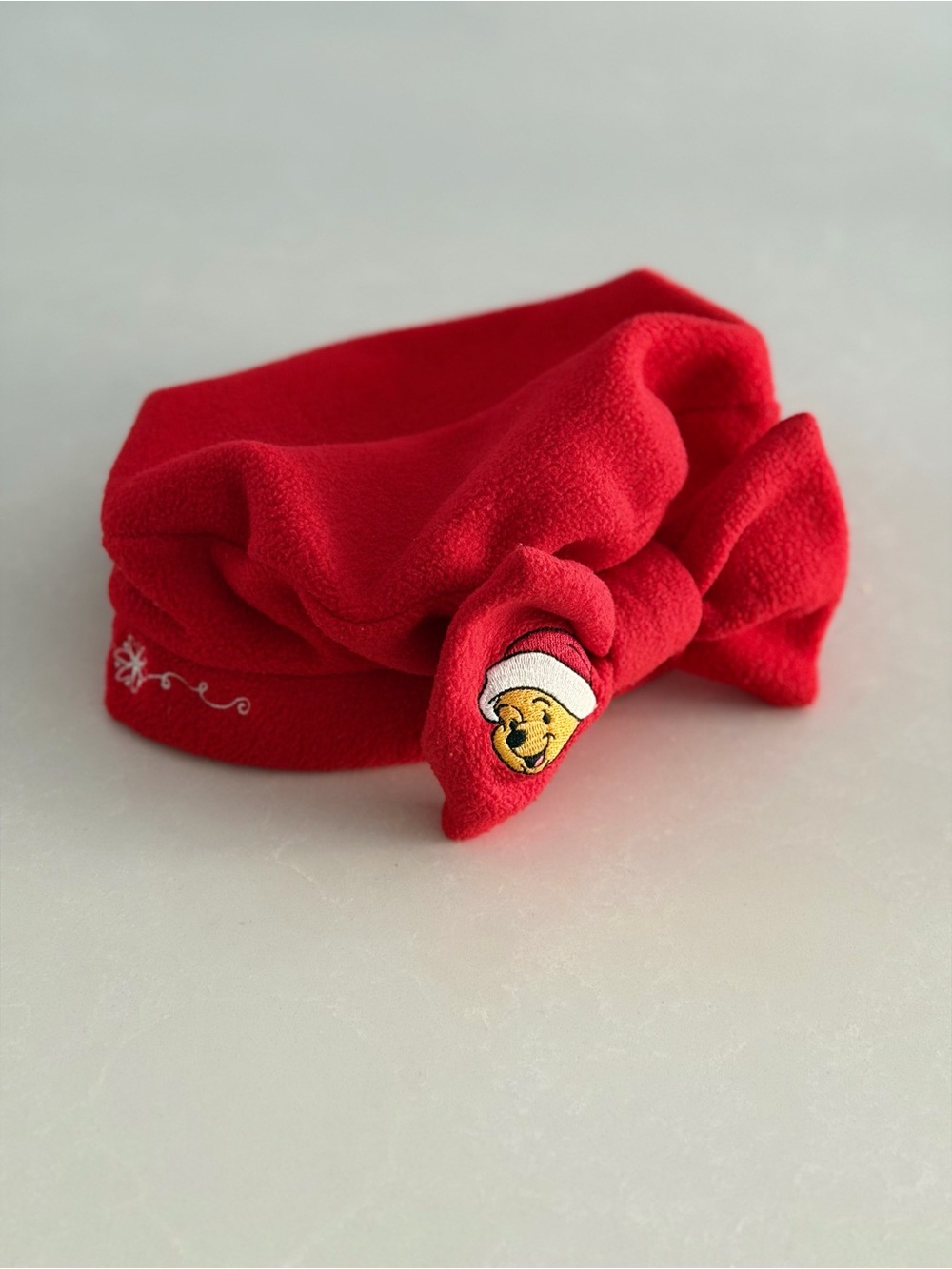 Vintage Disney Store Winnie the Pooh Kids Holiday Beret Hat • Size 4-6